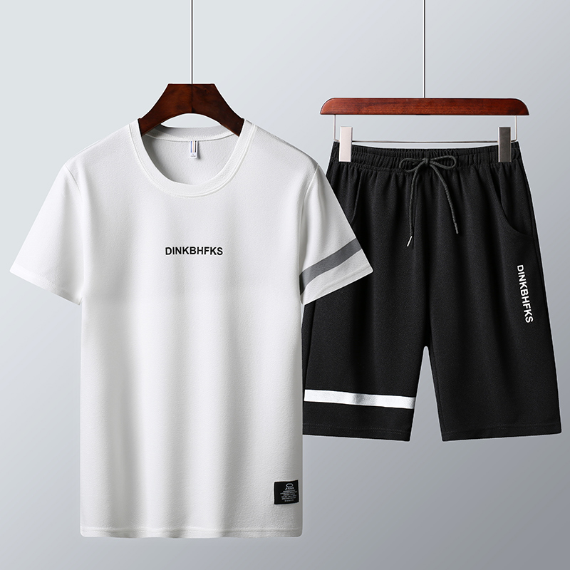 男韩版运动短袖套装休闲两件套