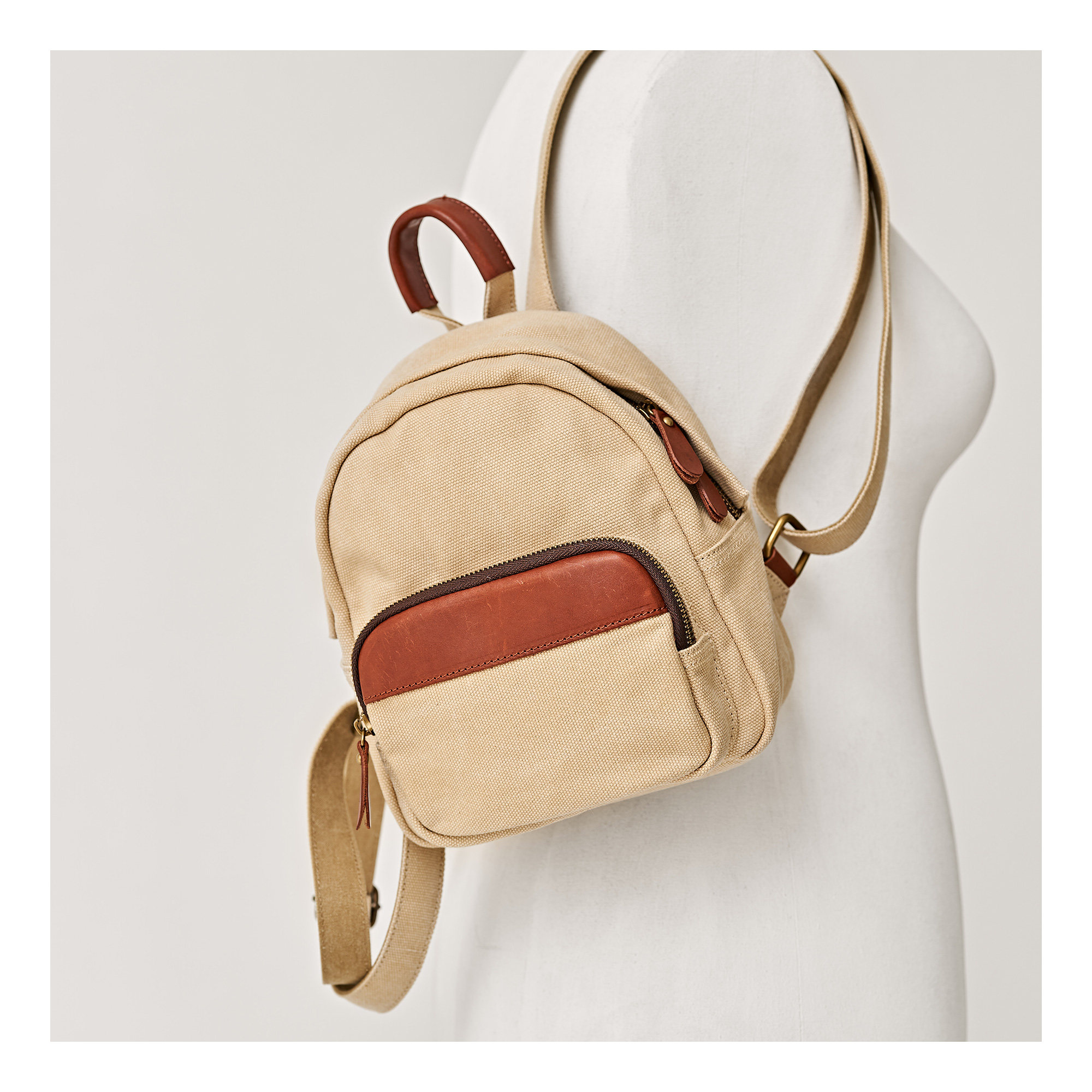 UNISOUL cute canvas backpack women's bag casual vintage school bag mini small backpack Mori women's bag