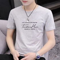 Summer mens new short sleeve T-shirt Youth Student trend semi-Foreign trade cut tail list clearance