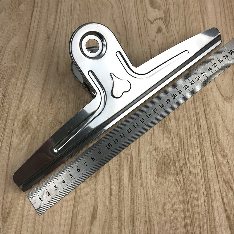 300mm oversized stainless steel ticket clip metal financial bill clip butterfly clip office supplies stationery iron clip