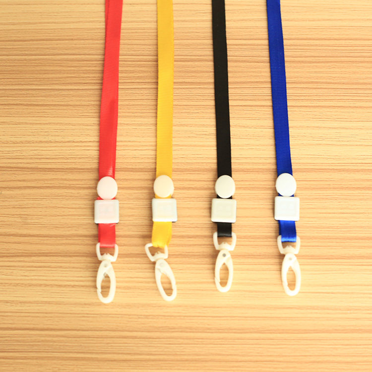 Bus card rope 1cm white hook customized print logo card with multi - color work documents exhibition hanging rope