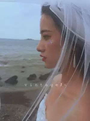 Pearl in the court retro palace oil painting elegant long version Super fairy drop pearl earrings ear clip sterling silver