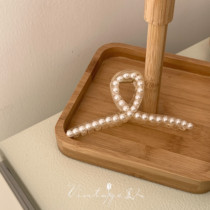 Artist French ins style retro gentle elegant lazy Pearl back head grab clip hairclip hair accessories