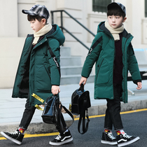 Boys cotton cotton and childrens cotton clothing in winter clothing in four six seventy-eight years old childrens long cotton cotton coat thickened coat