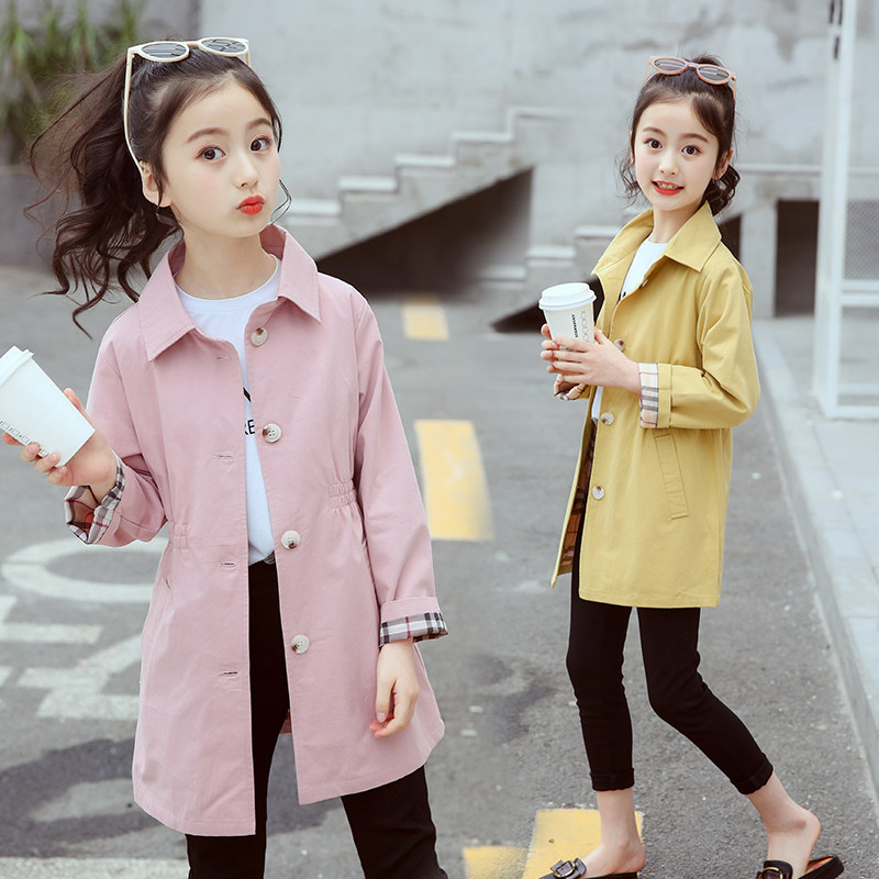 Girl Windcoat Jacket Spring Autumn Clothing New 6 6 7 8 9 90 12-15 12-15 years old CUHK Girl Scout blouses 11
