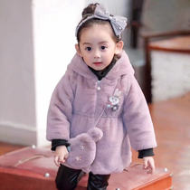 Girls thickened mao mao yi coat winter 5 Children 4 female baby 1 two two 2 Three 3 four 6-year-old girl western style