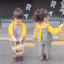 The boom childhood spring and autumn girl package 01 1 122 3 5 5 and 5 year old girl three pieces of trendy