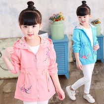 Girls chun qiu zhuang coat 3 san four 5 two three four five six seven 7-year-old girl windbreaker jacket children chichi 6 kids