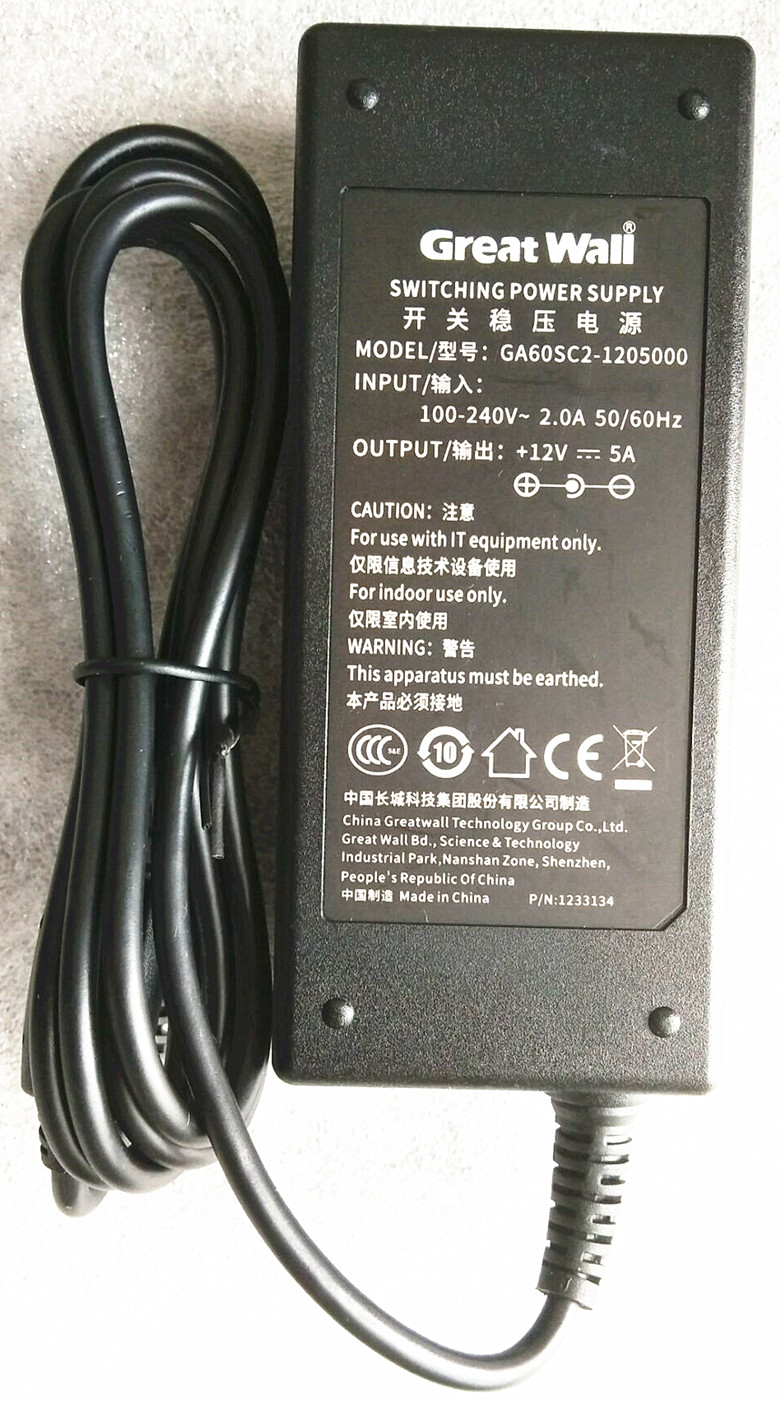 Applicable terminals 12V 5A charger Great Wall WT8850A Internet terminals 12V Power supply