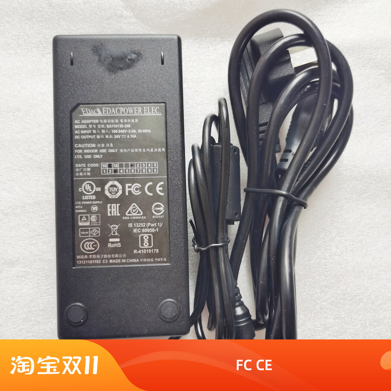 Edac Yisheng 24V 4.16A Power Adapter Ea11013E-240 with Indicator Light Card Machine Power Supply