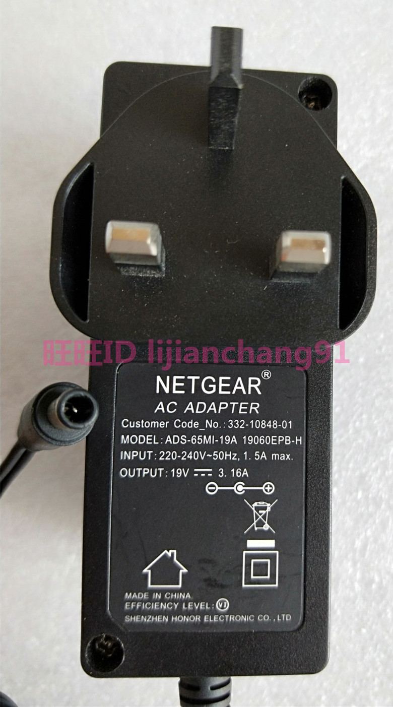 Applicable NETGEAR Nighthawk X8 19V 3 16A power supply adapter