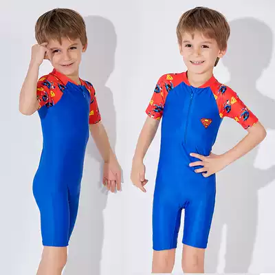 Children's swimsuit boys and children's children's one-piece sunscreen swimsuit baby quick-drying hot spring professional swimwear