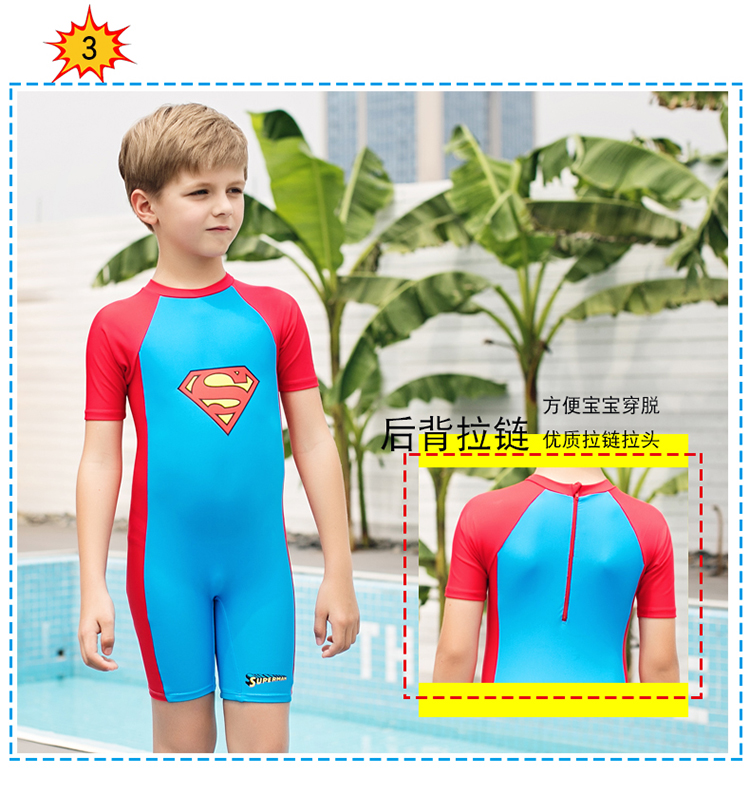 Áo tắm trẻ em một mảnh áo tắm cho bé trai siêu nhân áo tắm cho bé trai quần bơi bé trai - Bộ đồ bơi của Kid đồ bơi 2 mảnh cho bé gái