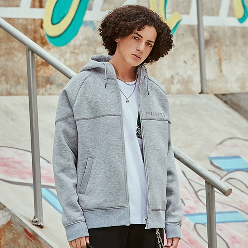 Spalding, трендовая демисезонная толстовка с капюшоном подходит для мужчин и женщин для отдыха для влюбленных