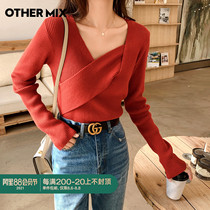 OtherMix sweater 2021 new womens summer slim slim red lazy pullover sweater top