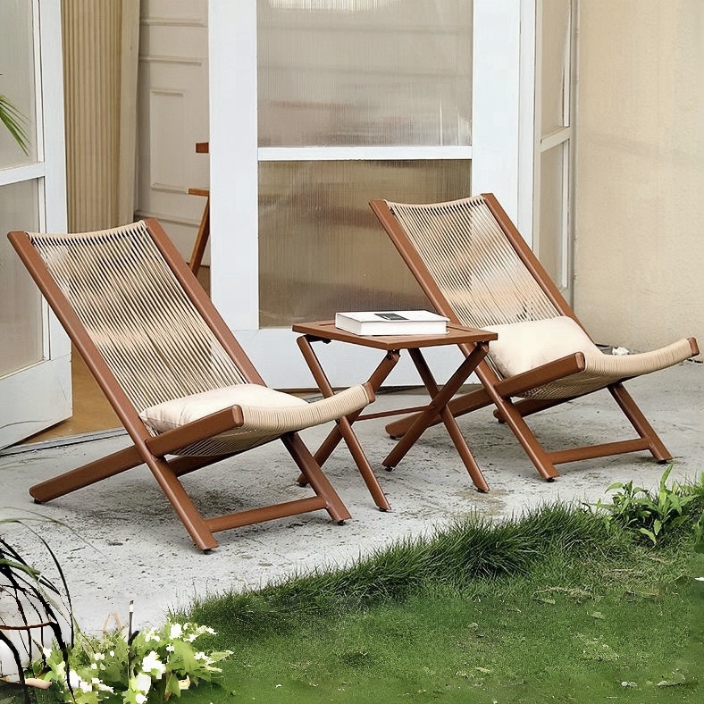 Outdoor Lounge Chair Balcony Table and Chair Set Courtyard Open-Air Lunch Break Folding Leisure Recliner 2026 New Model Rattan Chair Outdoor Lounge Chair Balcony Table and Chair Set Courtyard Open-Air Lunch Break Folding Leisure Recliner 2026 New Model Rattan Chair