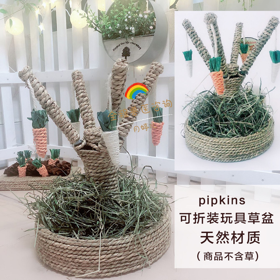 Toy Grass Basin Loaded with grass Tooth Rabbit Dragon Cat Guinea Pigs Squirrel hamster hamster