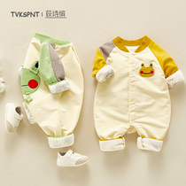 8 newborn baby clothes born in October baby jumpsuit boy outside suit toddler jumpsuit 9 spring dress