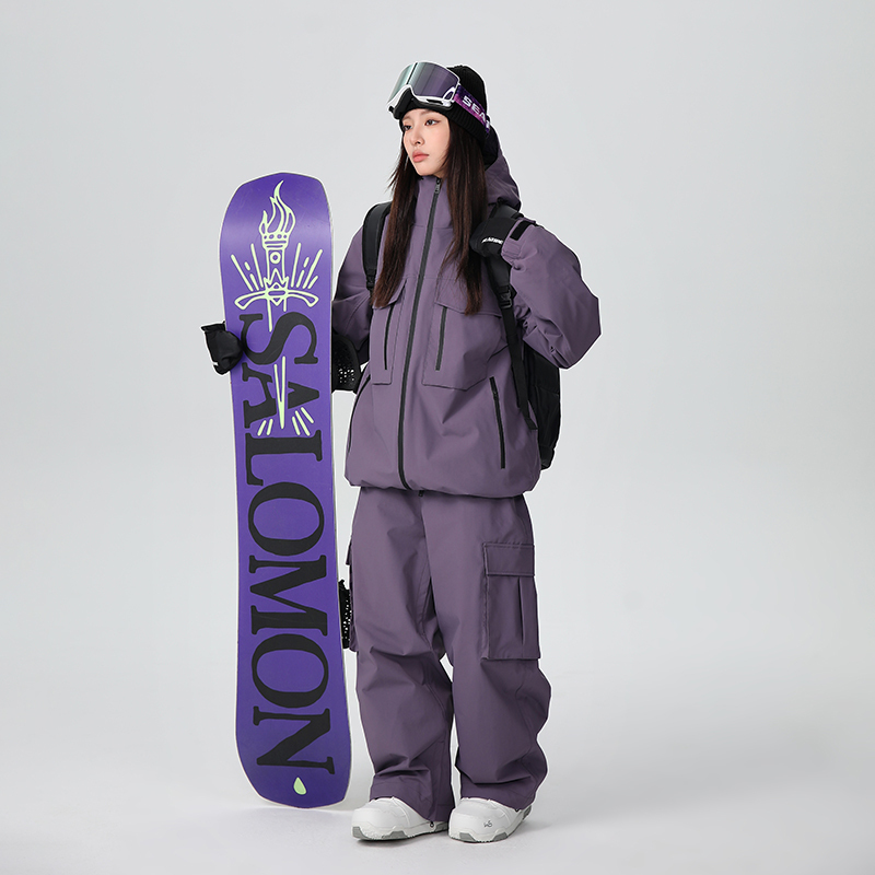 Xueyi Pai Ski Suit Set for Women, Single and Double Board, Waterproof, Thickened 3L Fully Seam-Sealed, Men's Workwear Ski Jacket and Pants Set Xueyi Pai Ski Suit Set for Women, Single and Double Board, Waterproof, Thickened 3L Fully Seam-Sealed, Men's Workwear Ski Jacket and Pants Set