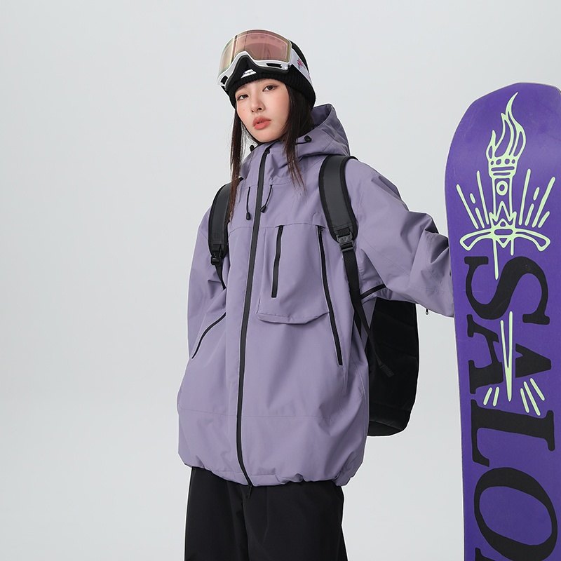 Xueyi Pai New Snowboard Jacket for Women, 3L Fully Taped Men's Ski Jacket, Professional Waterproof, Padded and Thickened