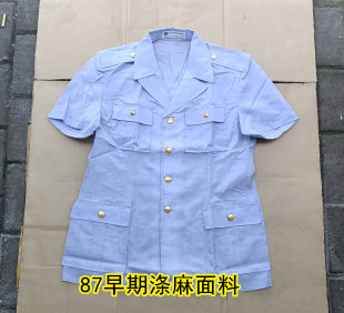 Stock 87-style short-sleeved shirt 87 early polyester four empty shirt vintage shirt nostalgia