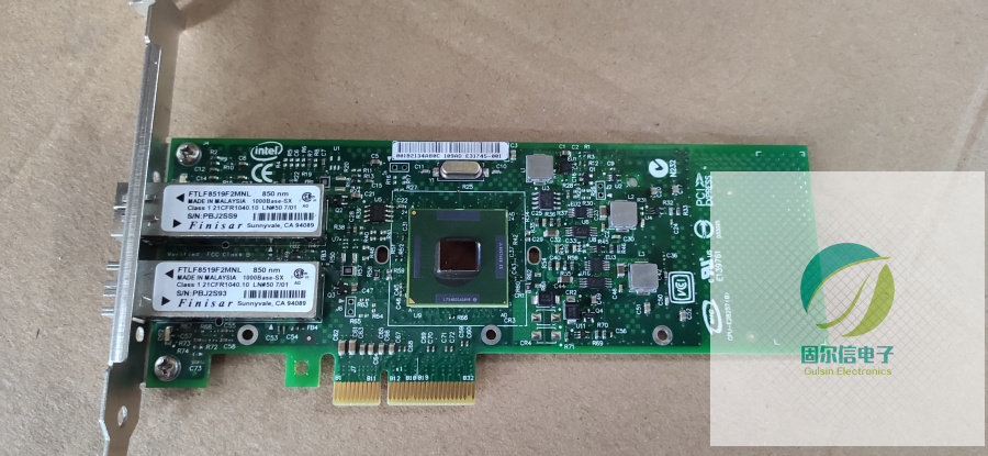 Original Intel dual-port Gigabit fiber optic network card 82576GB E1G42EFBLK disassembly 82576 chip LC