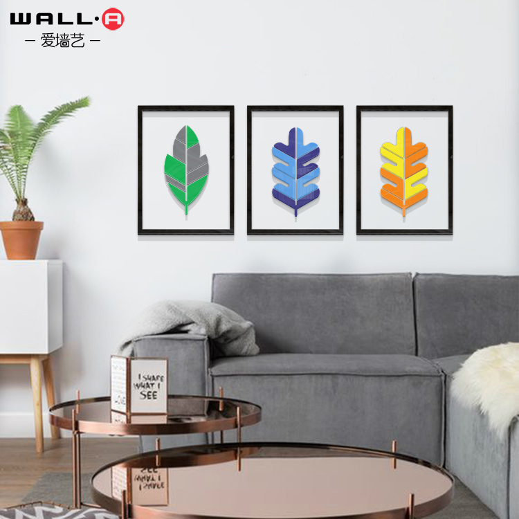 Usd 10 92 Leaves Painting 3d Three Dimensional Acrylic Wall