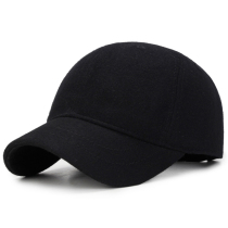 Hat Mens spring and autumn small along the short eaves baseball cap Womens solid color light board woolen equestine hat black sunshade trend