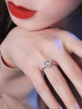 Гибкое платиновое обручальное кольцо в форме сердца, белое золото 18 карат, сделано на заказ