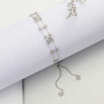 18K Diamond Bracelet Woman Real Diamond White Gold Bracelet Custom Rose Gold Platinum Fashion Send Girlfriend Special Cabinet K Gold Jewellery