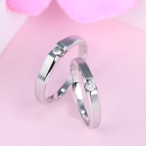 18K Platinum Diamond Ring Courting Wedding Diamond Ring Custom Platinum Real Diamond Male and female couple to ring a couple of minimalist withdrawals