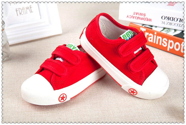 Chaussures de tennis enfants en toile suture de voiture pour printemps - semelle caoutchouc - Ref 1035868 Image 25