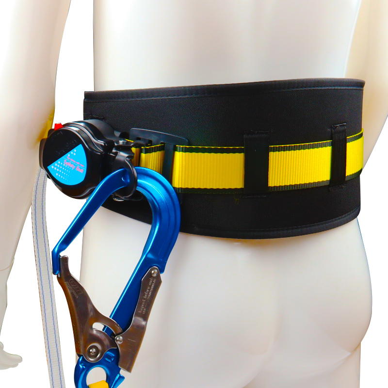 Speed differential single waist seat belt 1.5m 3m outdoor high altitude power building construction anti-fall telescopic polyester