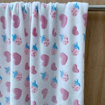 Fabric offset printing Strawberry printing double-sided flannel Autumn and winter home clothes Pet clothes Cotton nest clothing velvet fabric