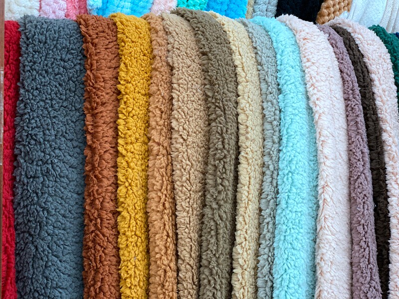 (Bubble velvet fabric) 1-24# solid color thickened autumn and winter pajamas lining warm coat toy DIY plush material