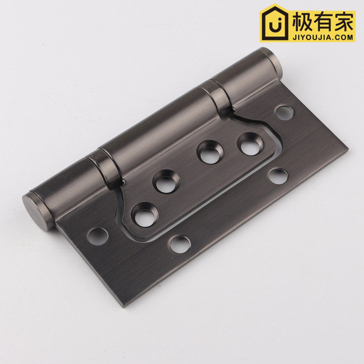 Grey black Notched Hinge Thickened 4-inch mute bearing primary-secondary hinge American solid wood door hinge single sheet price