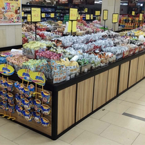Shelf Shelf Multilayer Middle Island Cabinet Candy Show Rack Bread Display Cabinet Supermarket Grain Oil Super Market Shelf End Head