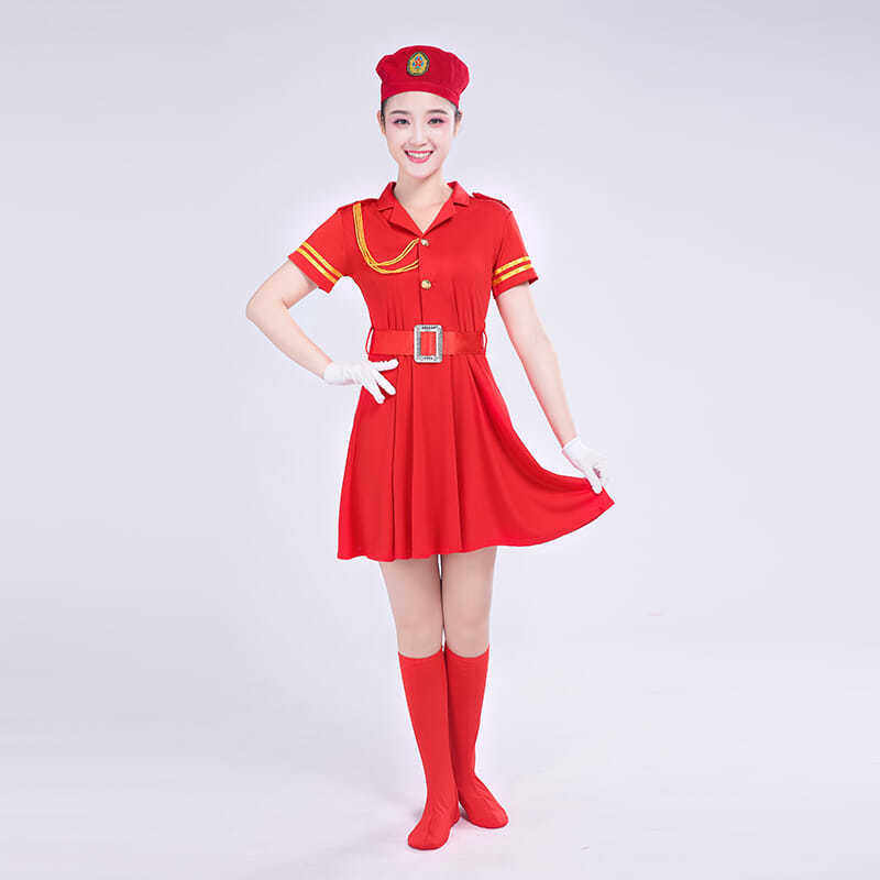 Female Soldier Camouflak Dress Uniform Camouflay Dress Rehearsal for Plaza Dance Sailors Dance Costumes Camouflay Costumes for adults Performance costumes