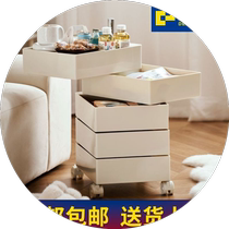 Bedside table 360 ​​rotation mobile ins style bedroom cabinet Douyin internet celebrity model small storage simple storage cabinet