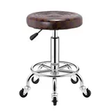 Барный стул, вращающийся табурет с подъемником, металлический модный компьютерный вращающийся стул, кожаная спинка, кресло-коляска, стул для красоты, парикмахера, макияжа