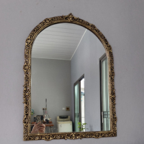European bathroom mirror bathroom mirror decorative mirror bathroom mirror cosmetic mirror entrance mirror vanity mirror fitting mirror bronze