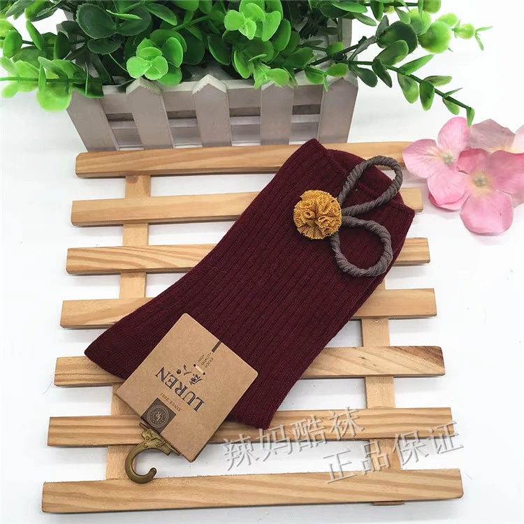 Deer 5D01 Phim hoạt hình sườn cotton Hàn Quốc Học viện Nhật Bản gió dễ thương cá tính sáng tạo vớ nữ dày bán vớ các loại