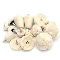 T type with shank 6 white cloth wheel round spherical cylindrical semi-spherical polished cloth wheel hub mirror polished cotton linen wheel