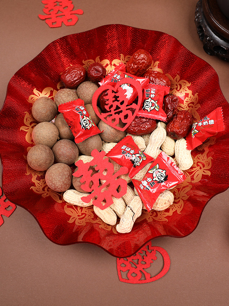 Wedding supplies Fruit plate Wedding cartoon acrylic fruit plate Creative wedding wedding wedding wedding plate thickened festive