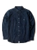 Thủy triều hàng đầu dcdt cá voi nhỏ Nhật Bản INS Harajuku gió rửa denim sọc áo sơ mi nam dày áo - Cao bồi thời trang nam hàn quốc	 Cao bồi