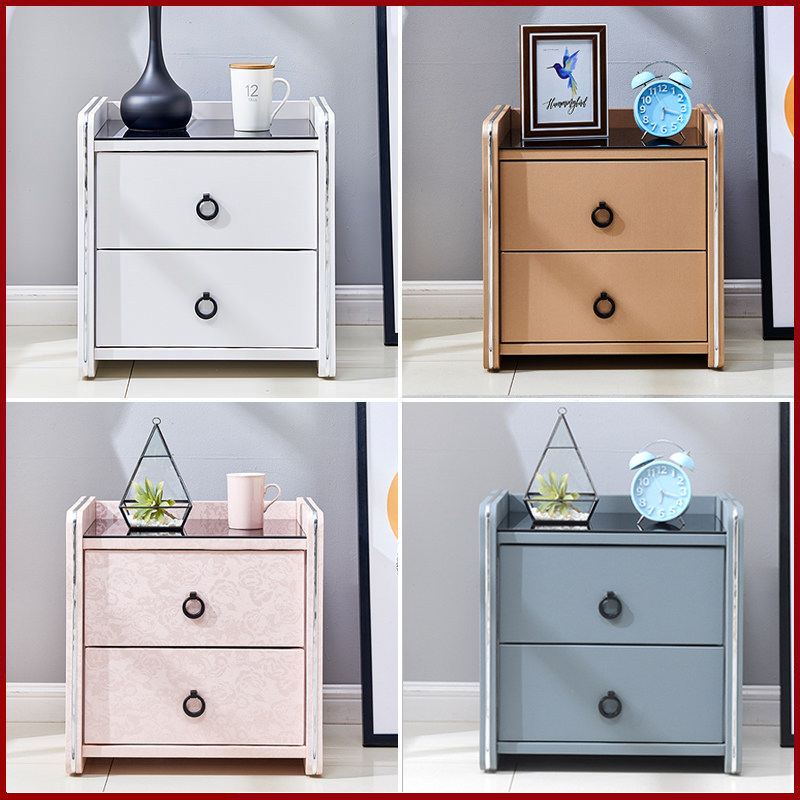 Bedside table simple modern economy bedroom bedside table leather soft bag storage cabinet can be customized storage cabinet