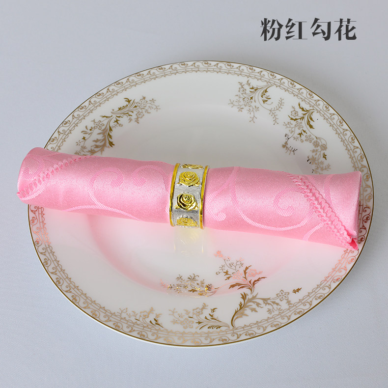 Napkins red yellow Hotel Fold Flowers Mouth Bussy Restaurant Napkins Mat Cloth Multicolored Lip Clog