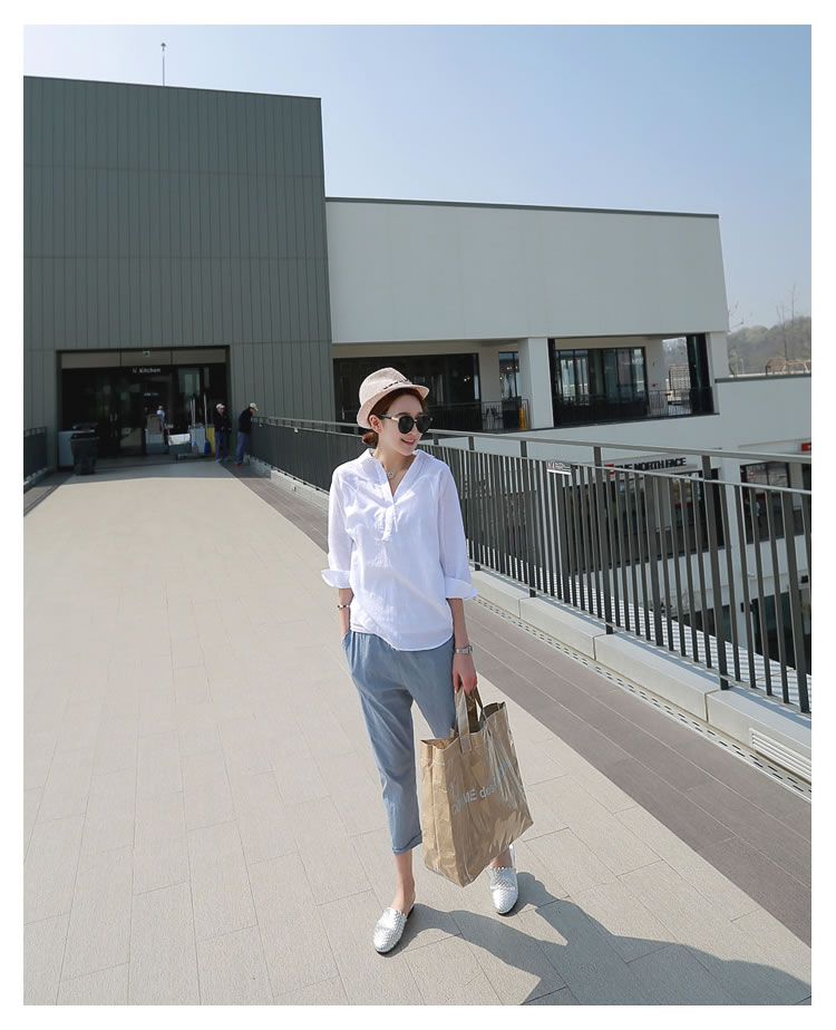 Outwear Summer Thin Casual Cotton and Linen Autumn Maternity Pants — 10