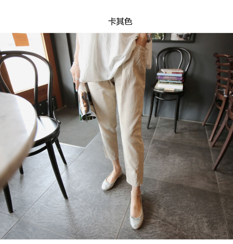孕妇裤春秋外穿夏季薄款休闲棉麻打底裤2026新款孕妇装秋装夏装 — 24