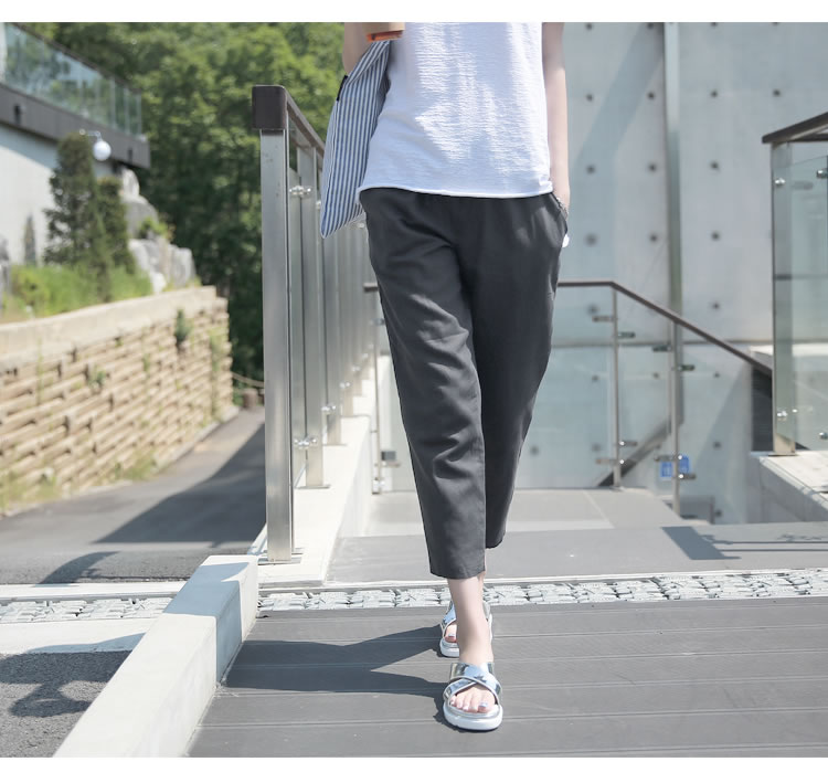 Outwear Summer Thin Casual Cotton and Linen Autumn Maternity Pants — 17